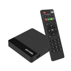 Porodo Android Tv Box Video Streaming Unlimited Streaming - Black
